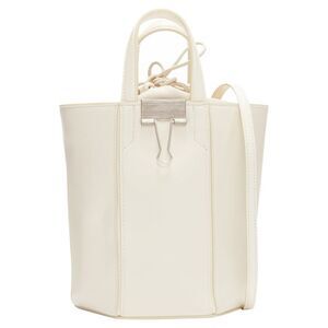 Off Virgil Abloh allen binder clip leather drawstring tote bag